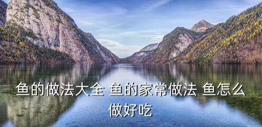 魚的做法大全 魚的家常做法 魚怎么做好吃