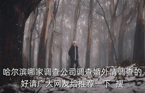 哈爾濱哪家調(diào)查公司調(diào)查婚外情調(diào)查的好請(qǐng)廣大網(wǎng)友給推薦一下  搜