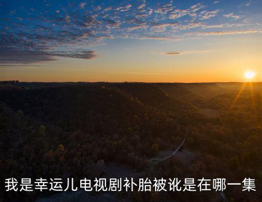 我是幸運兒電視劇補胎被訛是在哪一集