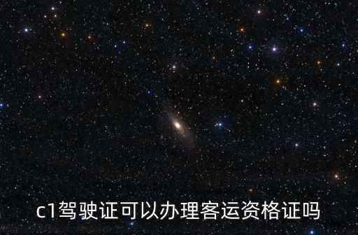 c1駕駛證可以辦理客運資格證嗎