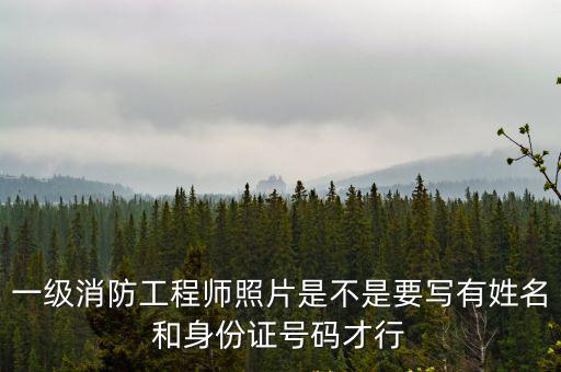 一級消防工程師照片是不是要寫有姓名和身份證號碼才行