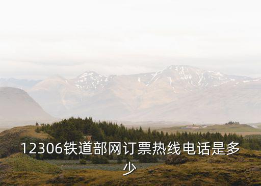 12306鐵道部網訂票熱線電話是多少