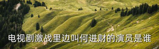 電視劇激戰里邊叫何進財的演員是誰
