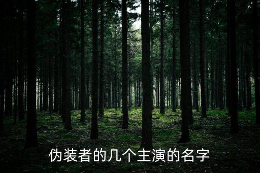 偽裝者的幾個主演的名字