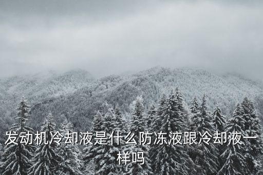 發動機冷卻液是什么防凍液跟冷卻液一樣嗎