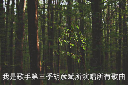 我是歌手第三季胡彥斌所演唱所有歌曲
