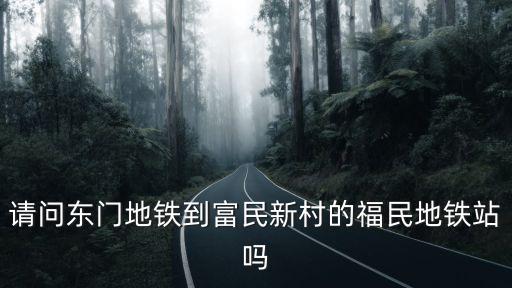 請問東門地鐵到富民新村的福民地鐵站嗎