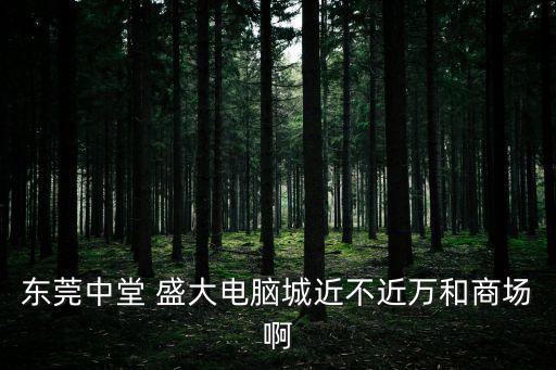 東莞中堂 盛大電腦城近不近萬和商場(chǎng)啊