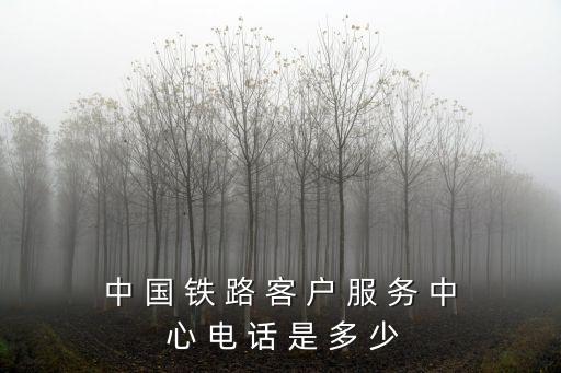 中 國 鐵 路 客 戶 服 務(wù) 中 心 電 話 是 多 少