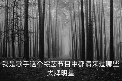 歌手首發陣容，歌手首發陣容有哪些