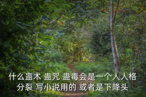 什么蠱術 蠱咒 蠱毒會是一個人人格分裂 寫小說用的 或者是下降頭