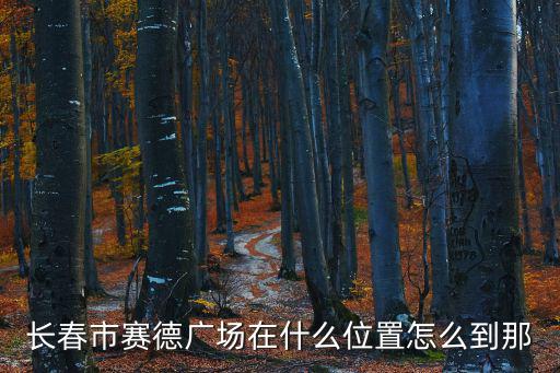 長春市賽德廣場在什么位置怎么到那