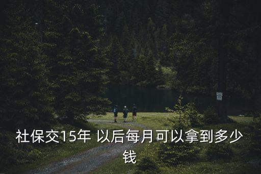 社保交15年 以后每月可以拿到多少錢