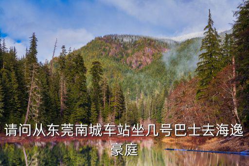 請(qǐng)問(wèn)從東莞南城車站坐幾號(hào)巴士去海逸豪庭