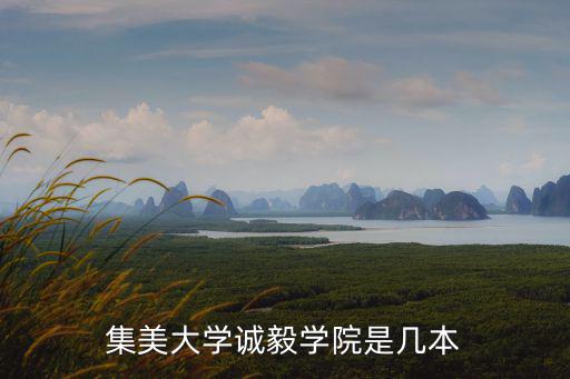 集美大學誠毅學院是幾本
