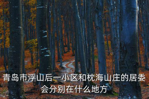 青島市浮山后一小區(qū)和枕海山莊的居委會分別在什么地方