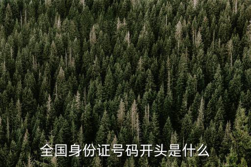 全國(guó)身份證號(hào)碼開頭是什么