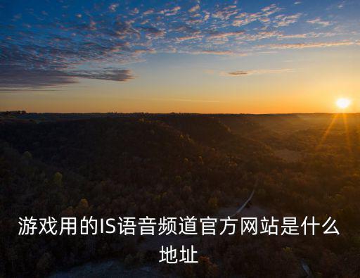 ls官網，游戲用的IS語音頻道官方網站是什么地址