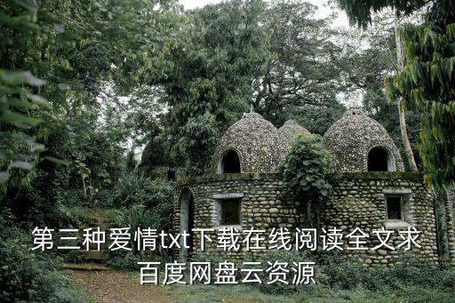 第三種愛情txt下載在線閱讀全文求百度網(wǎng)盤云資源