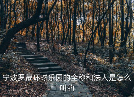 寧波羅蒙環(huán)球樂園，寧波羅蒙環(huán)球樂園的全稱和法人是怎么叫的