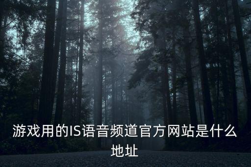 游戲用的IS語音頻道官方網(wǎng)站是什么地址