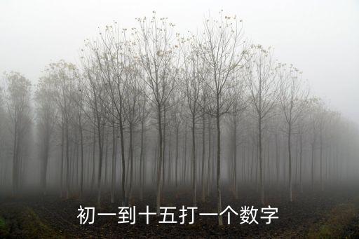 初一到十五，初一到十五打一數字