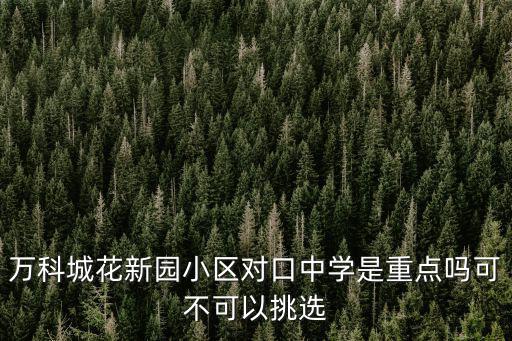 萬科城花新園小區(qū)對口中學是重點嗎可不可以挑選