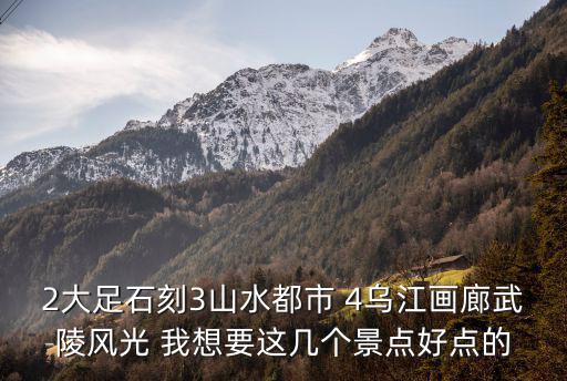 2大足石刻3山水都市 4烏江畫廊武陵風光 我想要這幾個景點好點的