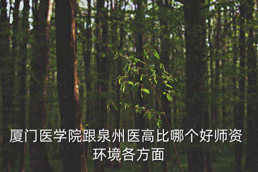 廈門醫(yī)學(xué)院跟泉州醫(yī)高比哪個(gè)好師資 環(huán)境各方面