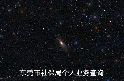 東莞市社會保障局官網，東莞市社保局個人業務查詢
