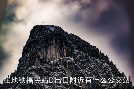 在地鐵福民站D出口附近有什么公交站