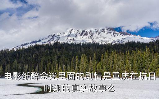 電影紙醉金迷里面的劇情是重慶在抗日時期的真實故事么
