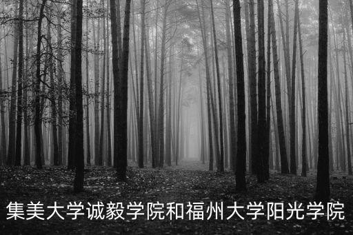 集美大學誠毅學院和福州大學陽光學院