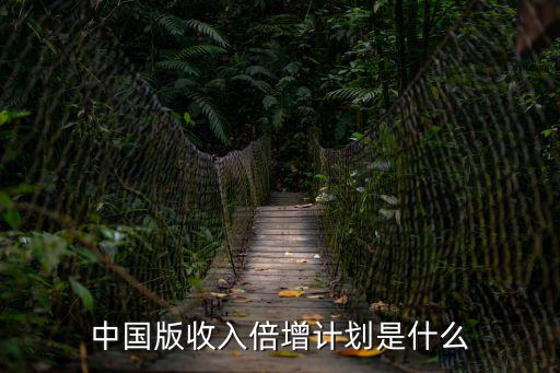 中國版收入倍增計劃是什么