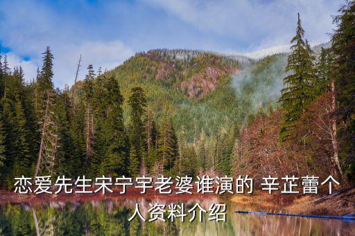 戀愛先生辛芷蕾，戀愛先生辛芷蕾的發(fā)型叫什么發(fā)型