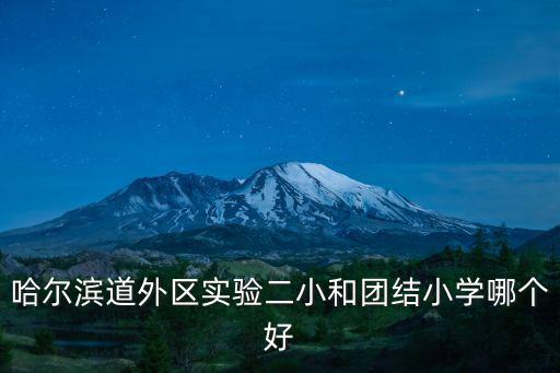哈爾濱道外區(qū)實(shí)驗(yàn)二小和團(tuán)結(jié)小學(xué)哪個(gè)好