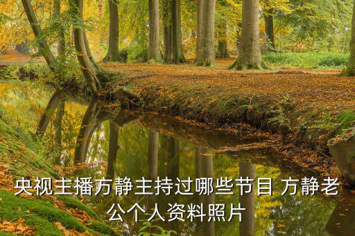 央視主播方靜主持過(guò)哪些節(jié)目 方靜老公個(gè)人資料照片