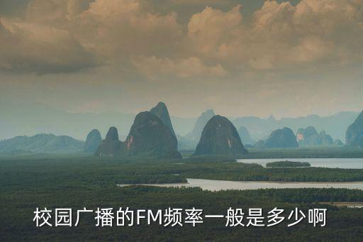 校園廣播的FM頻率一般是多少啊
