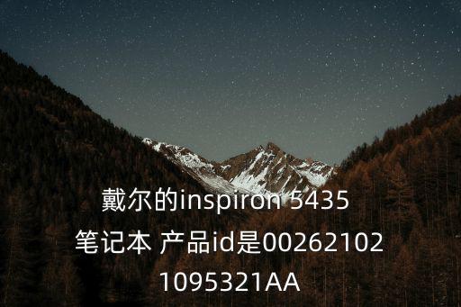戴爾的inspiron 5435 筆記本 產品id是002621021095321AA