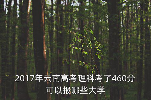 460分能上什么大學，在云南考460分能上什么大學