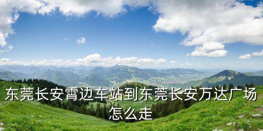 東莞長安霄邊車站到東莞長安萬達廣場怎么走