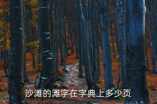 沙灘的灘字在字典上多少頁
