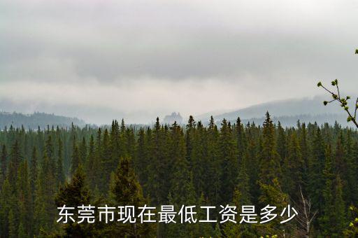 東莞市現在最低工資是多少