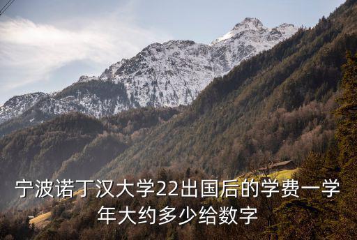 寧波諾丁漢大學(xué)學(xué)費(fèi)，寧波諾丁漢大學(xué)學(xué)費(fèi)