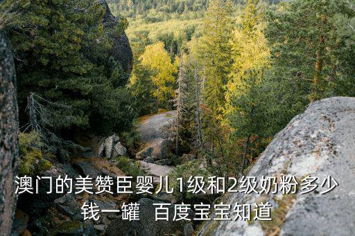 澳門的美贊臣嬰兒1級和2級奶粉多少錢一罐  百度寶寶知道