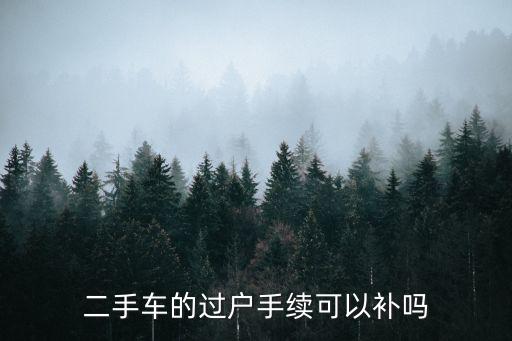 二手車的過(guò)戶手續(xù)可以補(bǔ)嗎