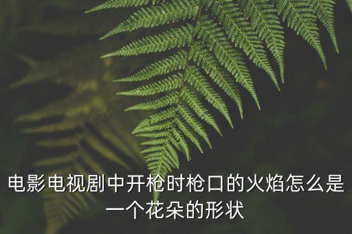 電視劇槍口，電影電視劇中開槍時槍口的火焰怎么是一個花朵的形狀