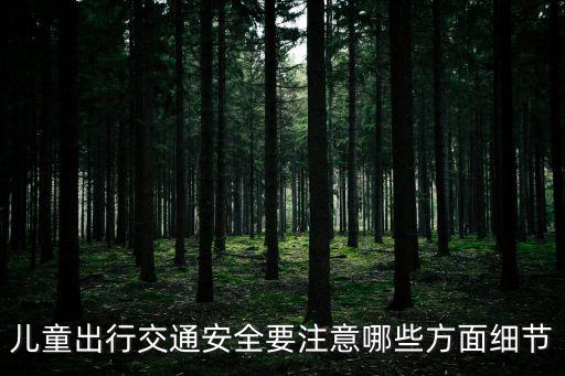 兒童交通安全手冊，兒童出行交通安全要注意哪些方面細節