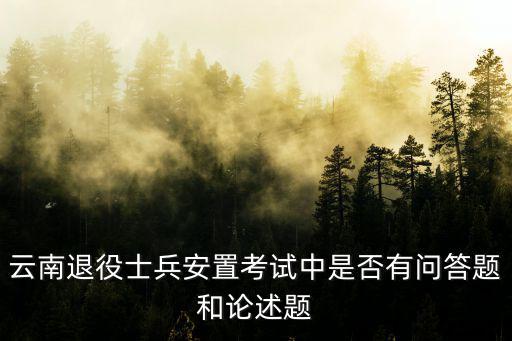 退伍軍人安置，云南退役士兵安置考試中是否有問(wèn)答題和論述題