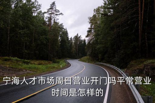 寧海人才市場周日營業開門嗎平常營業時間是怎樣的